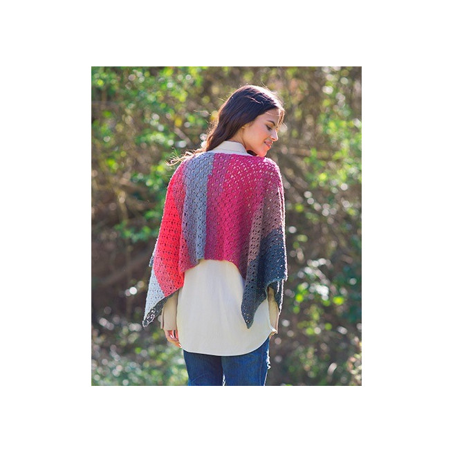 Poncho mujer lana Paint Katia