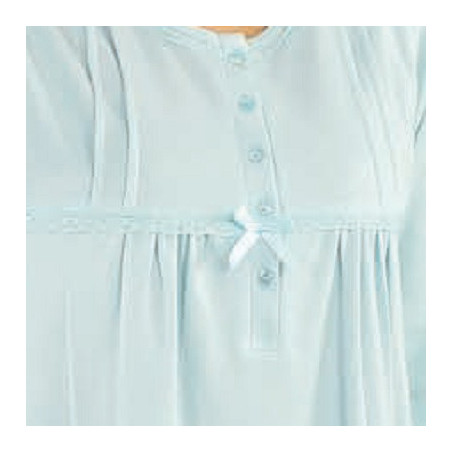 Detalle camisón Señora SONIA OMS141 en celeste