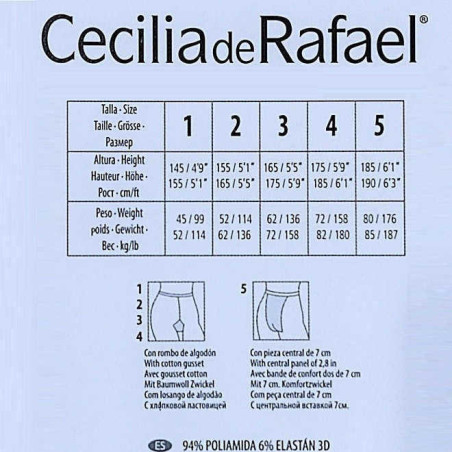 Tallas Media tipo Panty Hot 70