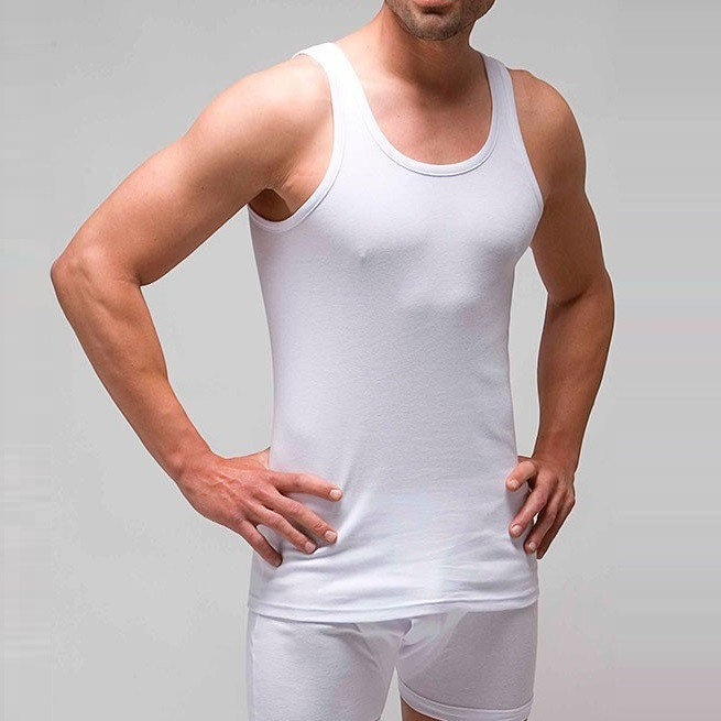 Camiseta interior de tirantes hombre algodón 100%, AS00300, Abanderado
