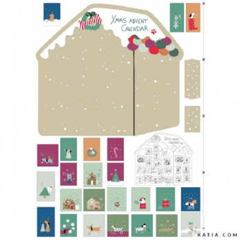 Canvas Kit de Costura Calendario de Adviento Noël Dogs