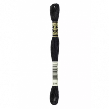 Madeja hilo mouliné de DMC color 310 - Negro Light Effect