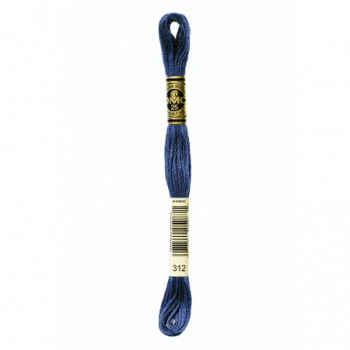 Madeja hilo mouliné de DMC color 312 - Azul de Medianoche