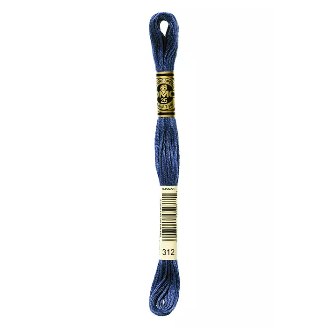Madeja hilo mouliné de DMC color 312 - Azul de Medianoche