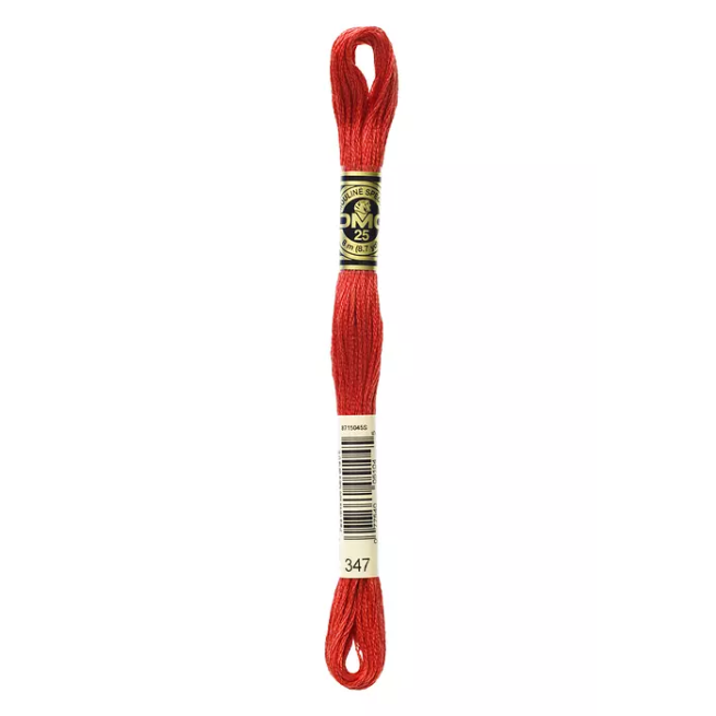 Madeja hilo mouliné de DMC color 347 - Rojo Egipcio