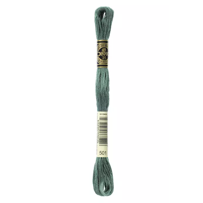 Madeja hilo mouliné de DMC color 501 - Verde Estanque