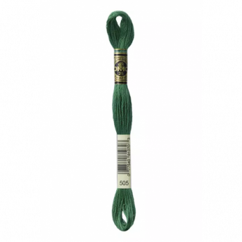 Madeja hilo mouliné de DMC color 505 - Verde Pinar
