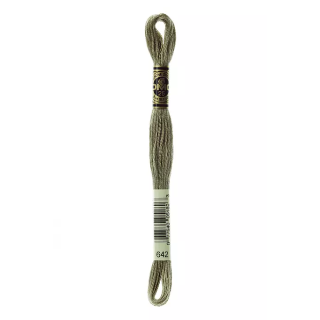 Madeja hilo mouliné de DMC color 642 - Gris Umbra