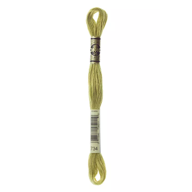 Madeja hilo mouliné de DMC color 734 - Aceituna partida