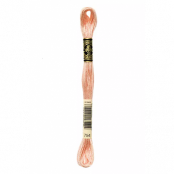 Madeja hilo mouliné de DMC color 754 - Rosa beige