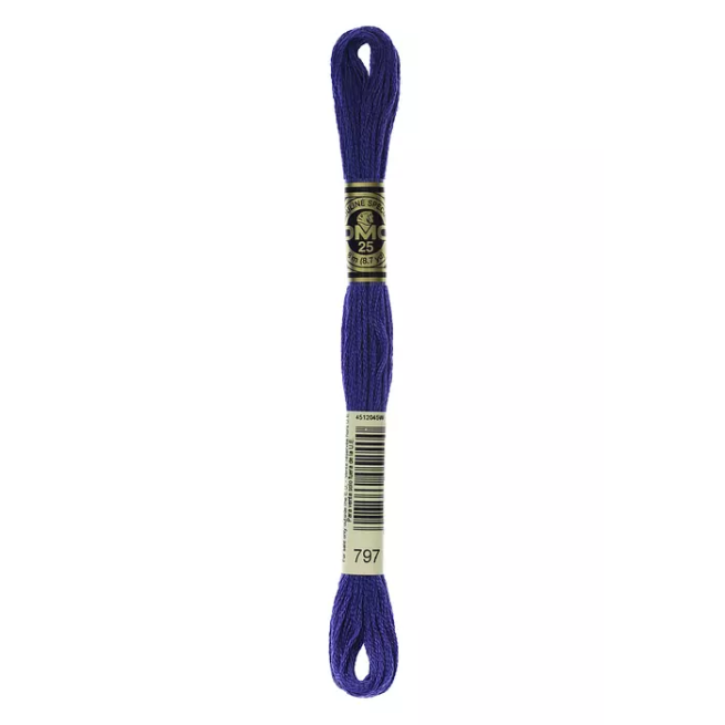 Madeja hilo mouliné de DMC color 797 - Azul Francés