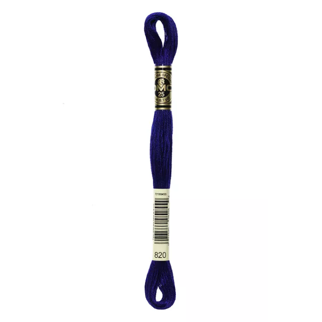 Madeja hilo mouliné de DMC color 820 - Azul Real