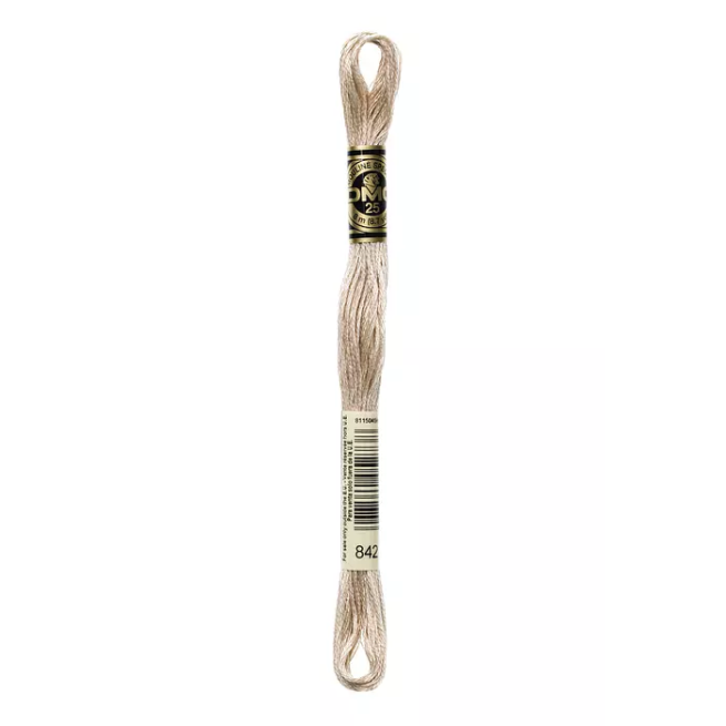 Madeja hilo mouliné de DMC color 842 - Cuerda beige