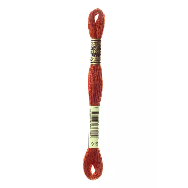 Madeja hilo mouliné de DMC color 919 - Marrón Terracota