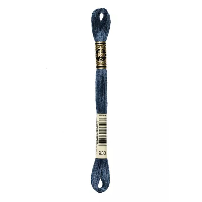 Madeja hilo mouliné de DMC color 930 - Gris Pizarra