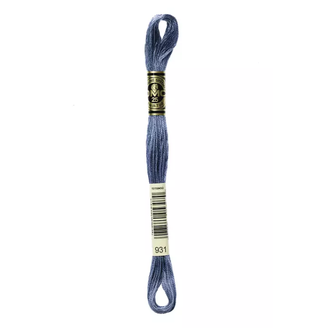 Madeja hilo mouliné de DMC color 931 - Azul Gris