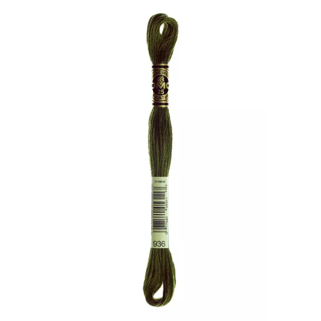 Madeja hilo mouliné de DMC color 936 - Musgo de Roble