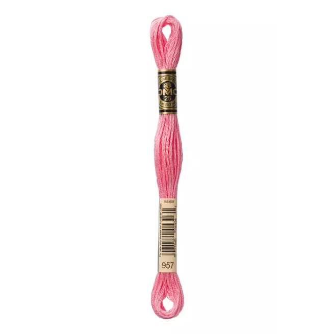 Madeja hilo mouliné de DMC color 957 - Rosa chicle