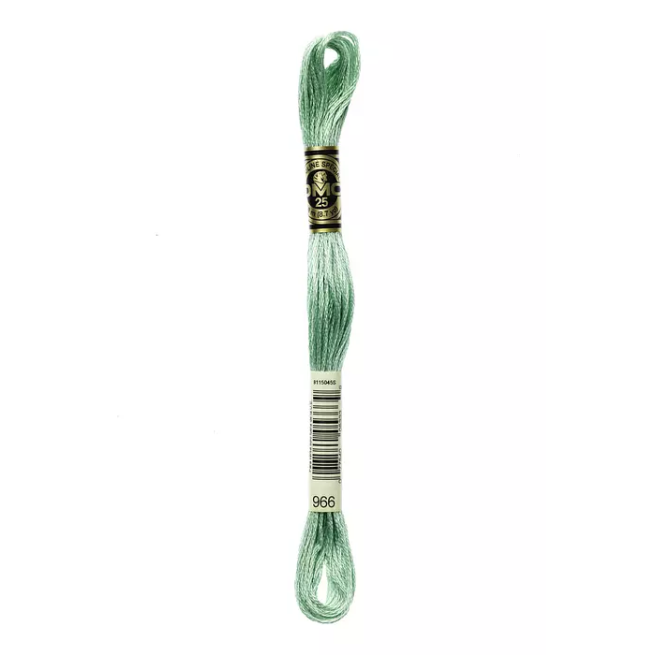 Madeja hilo mouliné de DMC color 966 - Verde Suave Iridiscente
