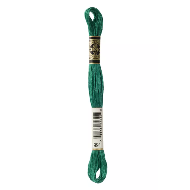 Madeja hilo mouliné de DMC color 991 - Verde Rana