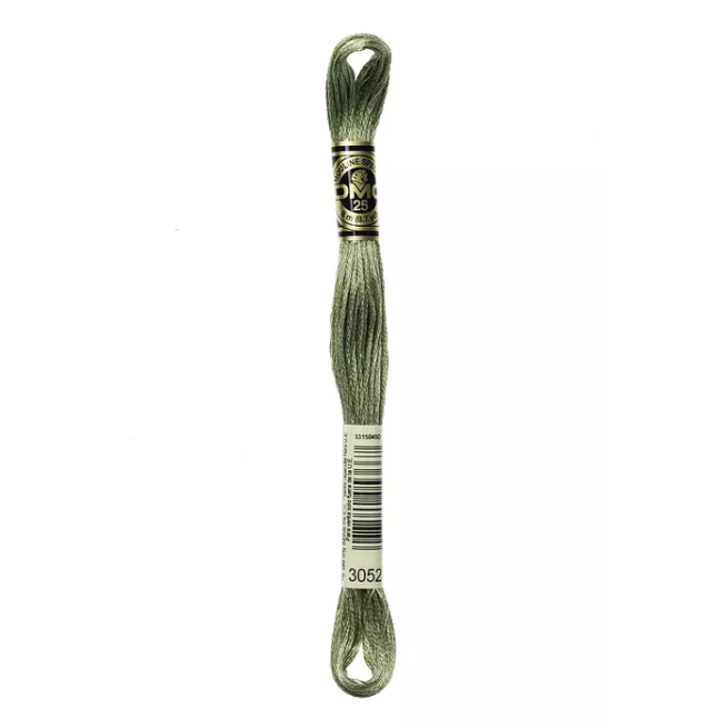 Madeja hilo mouliné de DMC color 3052 - Verde plata