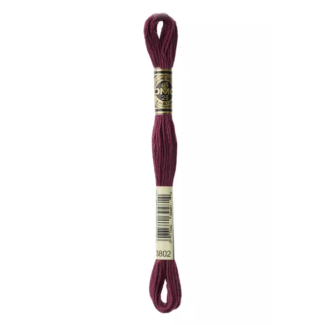 Madeja hilo mouliné de DMC color 3802 - Berenjena