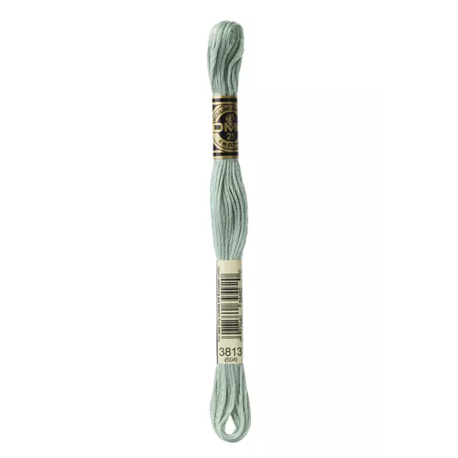Madeja hilo mouliné de DMC color 3813 - Liquen Verde