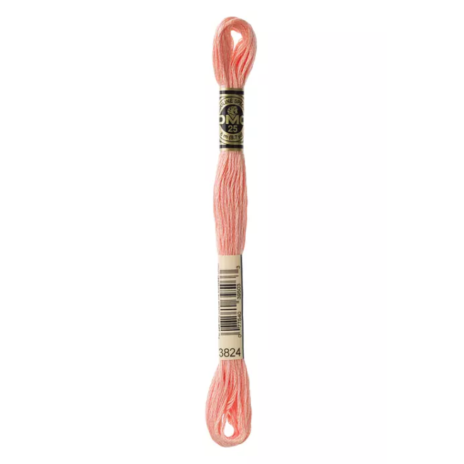 Madeja hilo mouliné de DMC color 3824 - Chicle de fresa