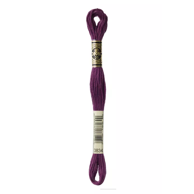 Madeja hilo mouliné de DMC color 3834 - Rojo Uva