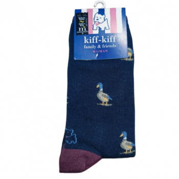 Calcetín Kiff Kiff marino estampado pato mujer