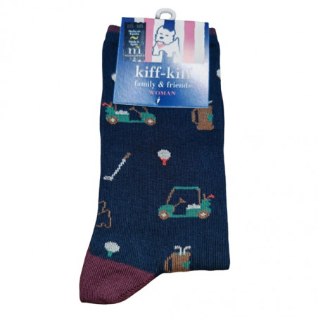 Calcetín Kiff Kiff verde estampado pato mujer