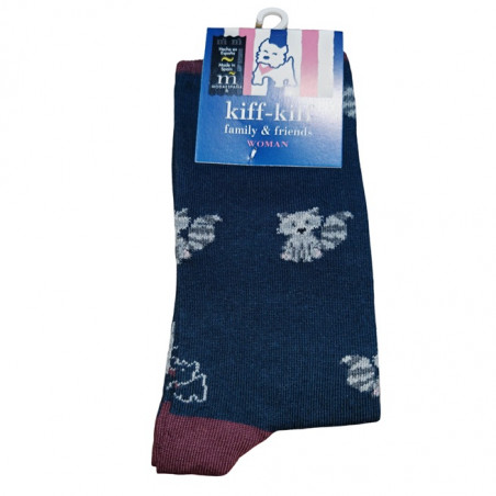 Calcetín Kiff Kiff verde estampado pato mujer