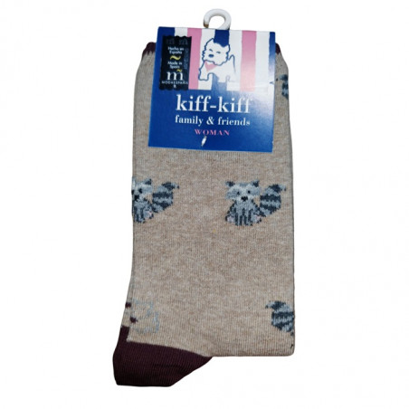 Calcetín Kiff Kiff verde estampado pato mujer