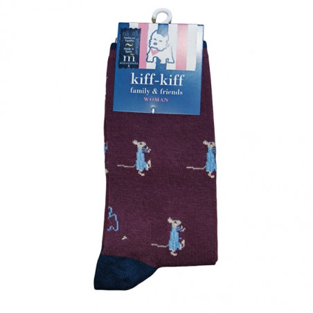 Calcetín Kiff Kiff verde estampado pato mujer