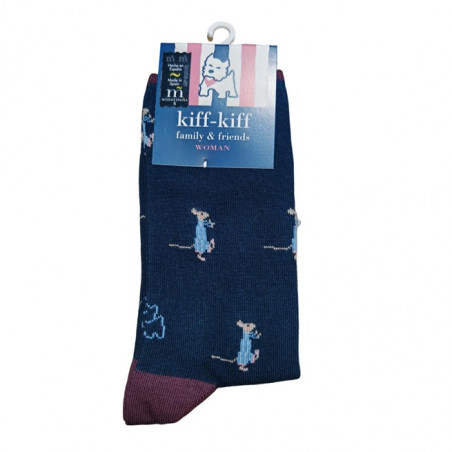 Calcetín Kiff Kiff verde estampado pato mujer