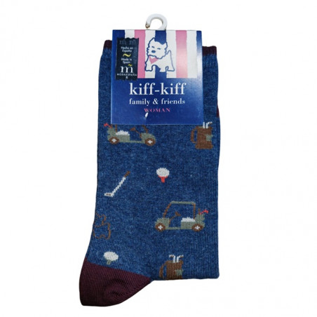 Calcetín Kiff Kiff verde estampado pato mujer