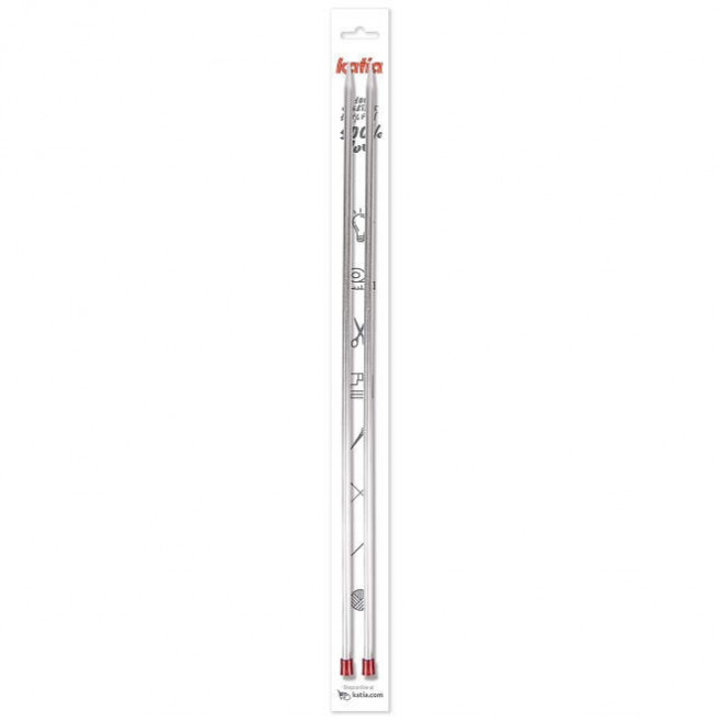 Agujas de aluminio 40cm de Katia.