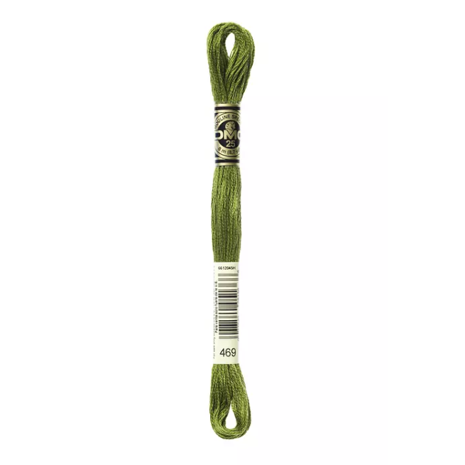 Madeja hilo mouliné de DMC color 469 - Verde Musgo Dorado