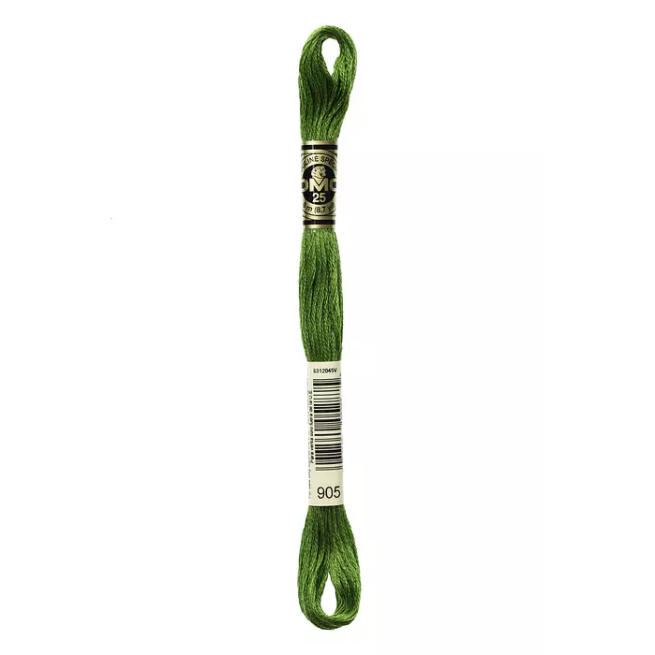 Madeja hilo mouliné de DMC color 905 - Periqueto Verde