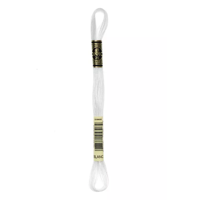 Madeja hilo mouliné de DMC color BLANC - Blanco