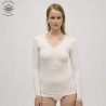 Camiseta blanca mujer Ysabel Mora 19458 Manga larga