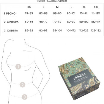 Tallaje Pijama Mujer Promise 20172