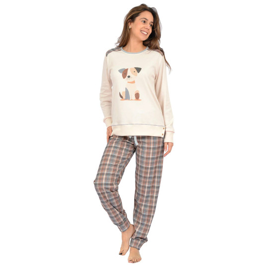 Pijama Mujer SONIA 3016 Perro y Cuadros | Mercería de Chamberí